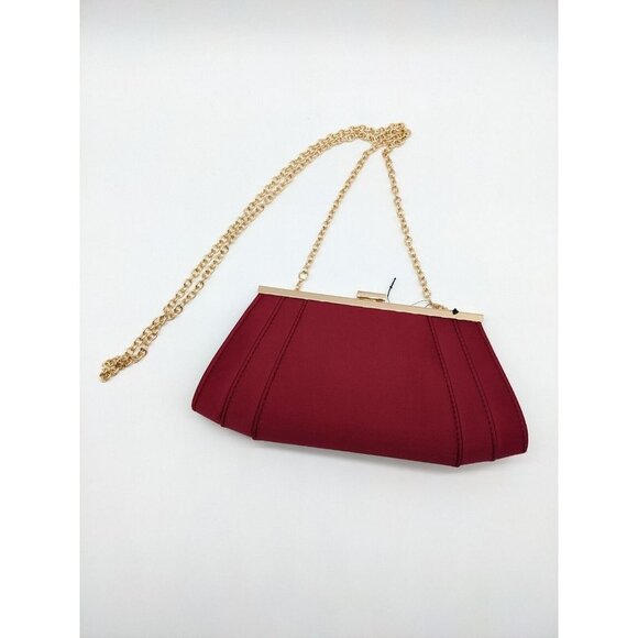 INC International Concepts Framed Wing satin women's clutch - RED - Picture 6 of 8